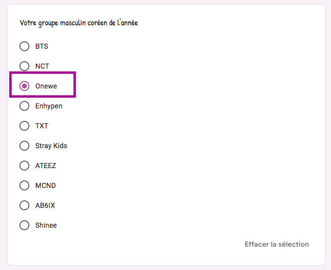 FanDongmyeongFr's tweet photo. [INFO] WEVEs, #ONEWE sont nominés dans plusieurs catégories pour le KJ Awards 2021 du magazine KJ Island !

🗳️Pour voter, rdv ici ➡️ https://t.co/afToFJxUwu 
C'est super simple, juste besoin de remplir le formulaire avec vos choix !

Plus d'info : https://t.co/nRJKwcO5Jg

#원위 https://t.co/EuQJnqsdLa