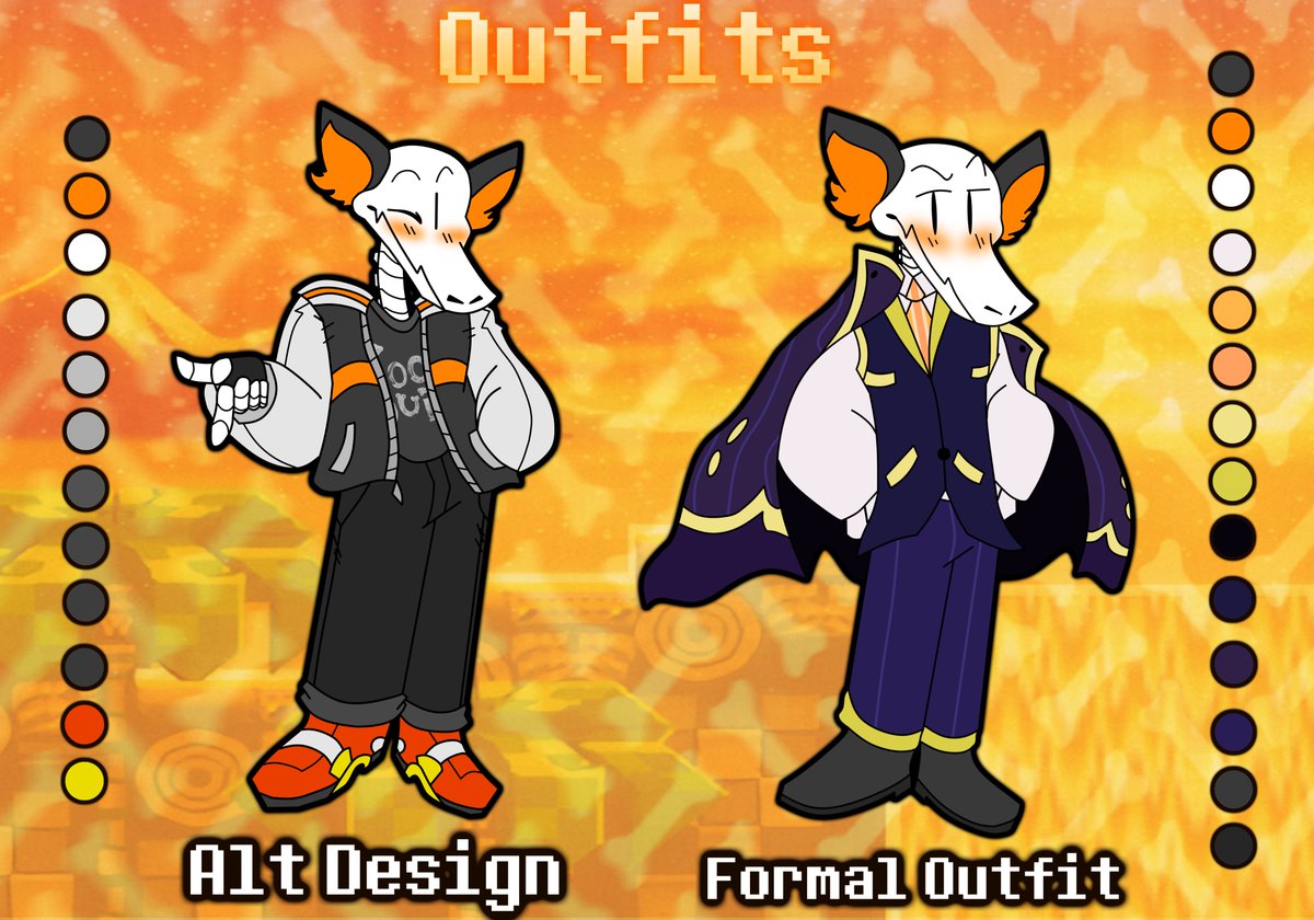 PorkNDogs's tweet photo. FINALLY the ref looks good!
i finally nailed down exactly what i wanted for the character 
i didn't bother remaking the alt outfits since it's just different clothes 

#originalcharacter #oc #persona #fursona #furryart #ArtistOnTwitter #referencesheet https://t.co/NnggvAfRh1