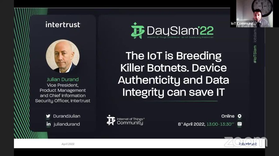 Eli_Krumova's tweet photo. #IoTDaySlam: Killer Botnets in the #IoT
👉🏽https://t.co/Y0WOZqANrc
By @DurandJulian
#IoTSlam #DeviceAuthentication #NIST #Botnet #PKI #DataIntegrity #IoTCommunity #IoT #IIoT #IoTPL #IoTCL #IoTSlam #AI #ML #5G #Tech #futureofwork
@IoTslam @IoTchannel @IoTCommunity @iotpractitioner https://t.co/ZMZvDAhhMx