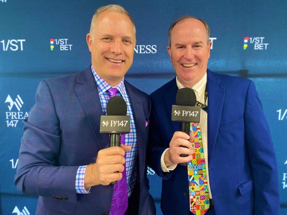 ScottWykoffWBAL's tweet photo. What an honor and a thrill it was today to co-host the annual @PreaknessStakes #AlibiBreakfast w/@wbaltv11 @WBALPete at @Pimlico It’s a tradition that started in the 1930’s on the porch of the old #Pimlico clubhouse & is still going strong today @wbalradio @98Rock @SabrinnaMoore https://t.co/Vl7Sjg0ISv