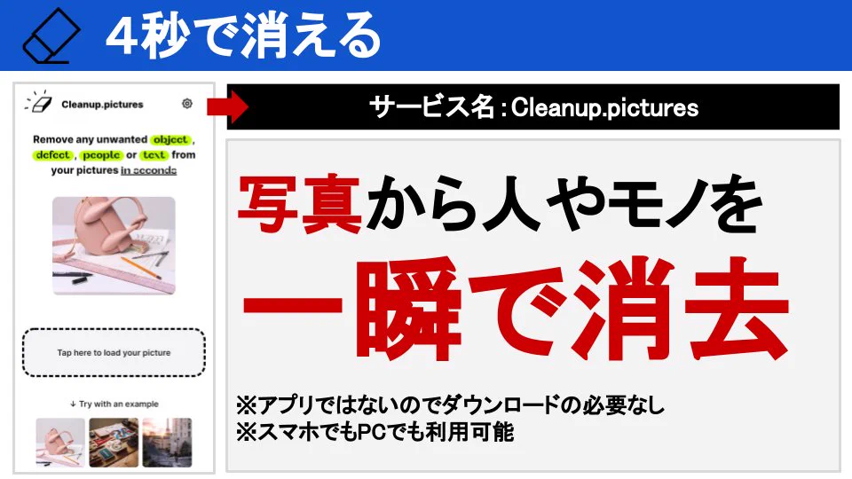 わずか4秒！？写真から人や物を一瞬で消せるサービスが便利すぎる！