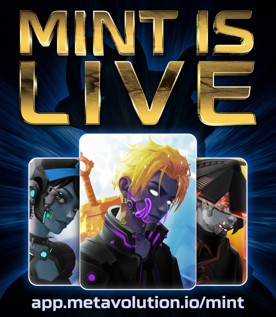 Whitelist Mint is Live!🚀

Record gas cost to mint... $2 😂

WL MINT HERE👉app.metavolution.io/mint

&amp; RT for a chance to get an Airdropped NFT!🎁
