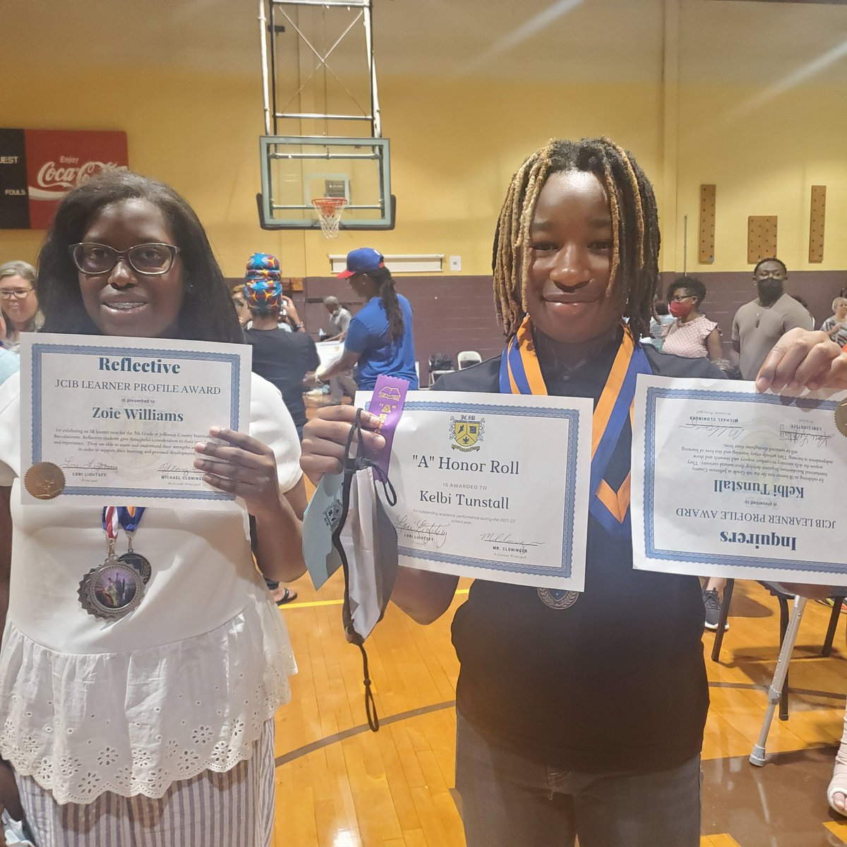 My daughter and my nephew both received IBLearner Profile Awards today!!! Kelbi received All A Honor Roll for 6th grade and Zoie  received several art awards <a href="/JEFCOED/">Jefferson County Schools</a> <a href="/jcibmiddle/">JCIB Pleasant Grove</a> 
#keepupthegoodwork