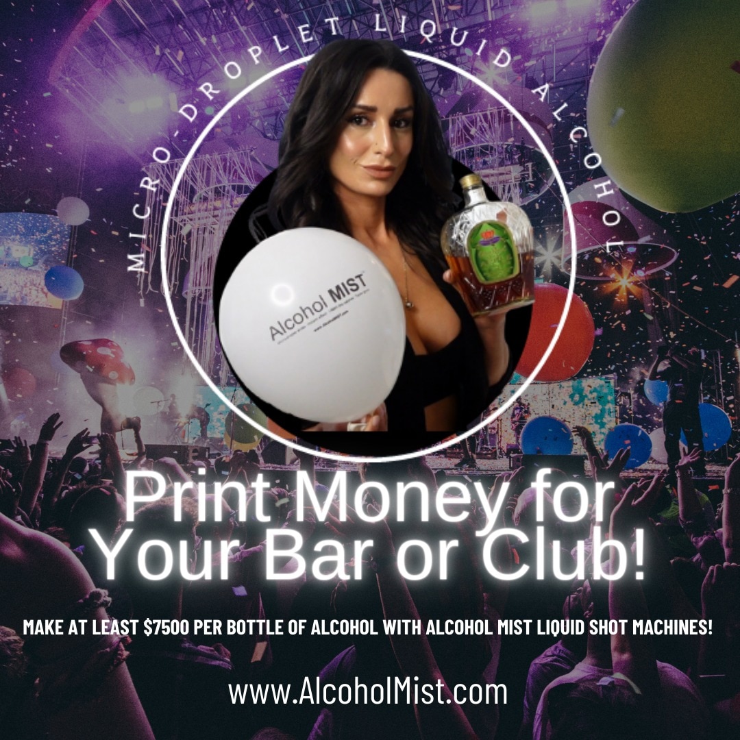 Alcohol Mist Systems are designed for high volume use and the unique experience they create can make them a lucrative addition to your bar or club.
 
Learn more: 🌐 🎈
alcoholmist.com