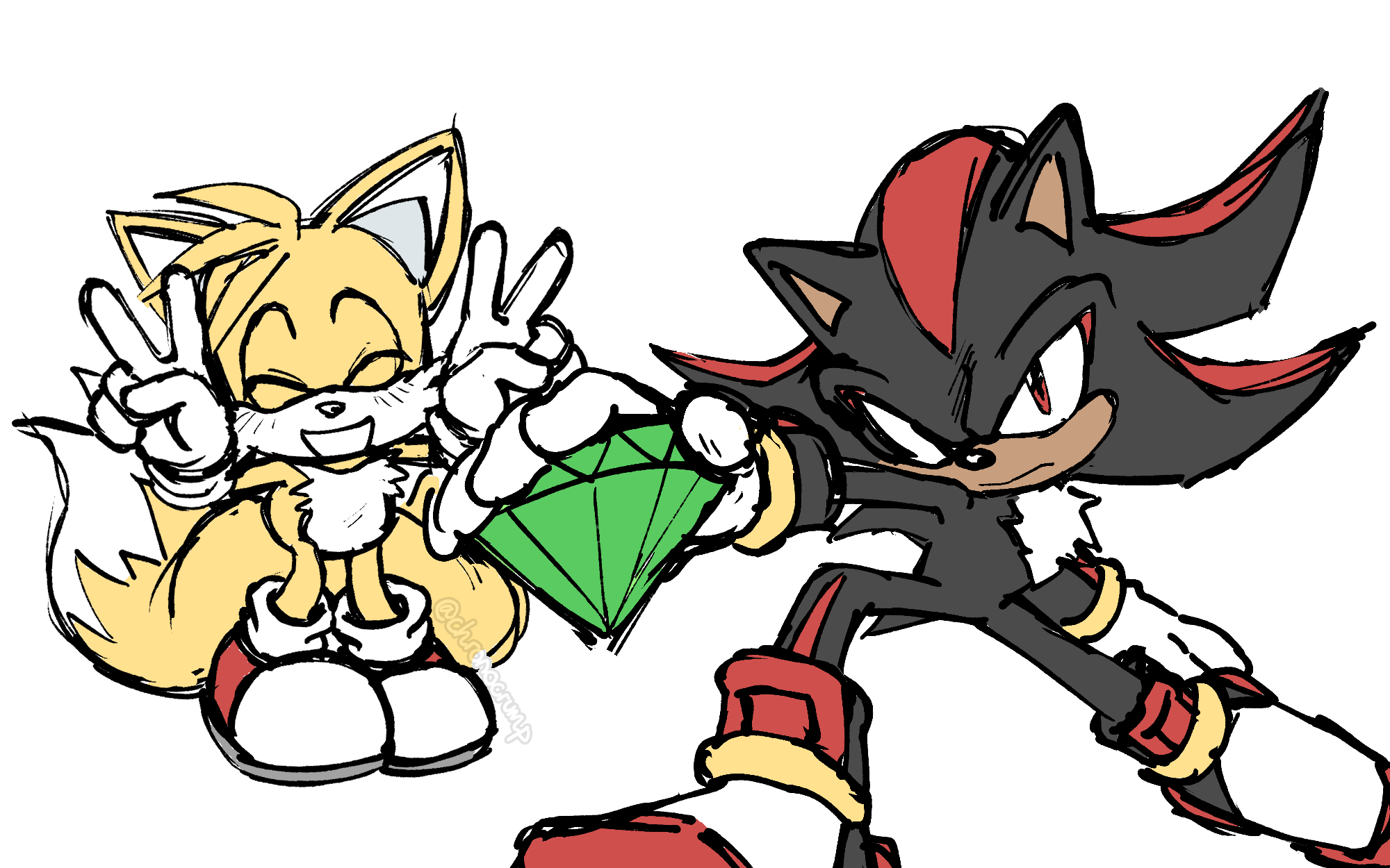 shadow the hedgehog (sonic and 1 more) drawn by chronocrump