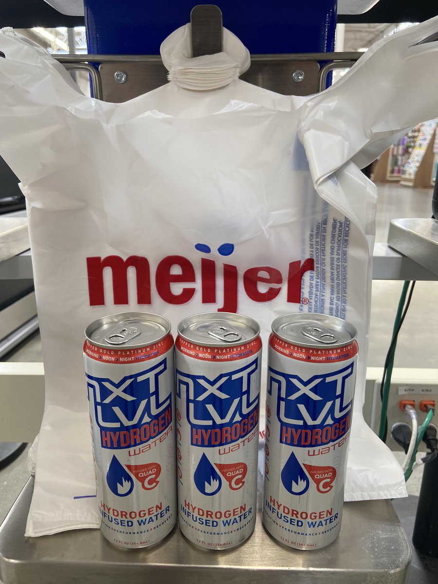 ❗️ ❗️F  I  N  A  L  L  Y❗️ ❗️

#NXTLVL Hydrogen Infused Water 💦 Stocked at a @meijer  Near Me❗️#NXTLVLNation

Picked Up 3 Cans After a Great  #workout ❗️@nxtlvlbrands #Recover #Health #Hydration #Performance  #Local #groceryshopping #grocerystores #Wellness #New #Stocked #Water