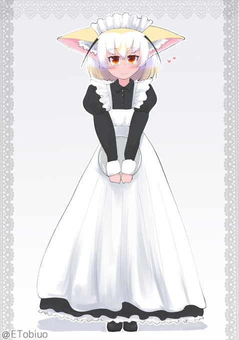 クラシックメイド服なフェネックちゃん🦊💕
#けものフレンズ 