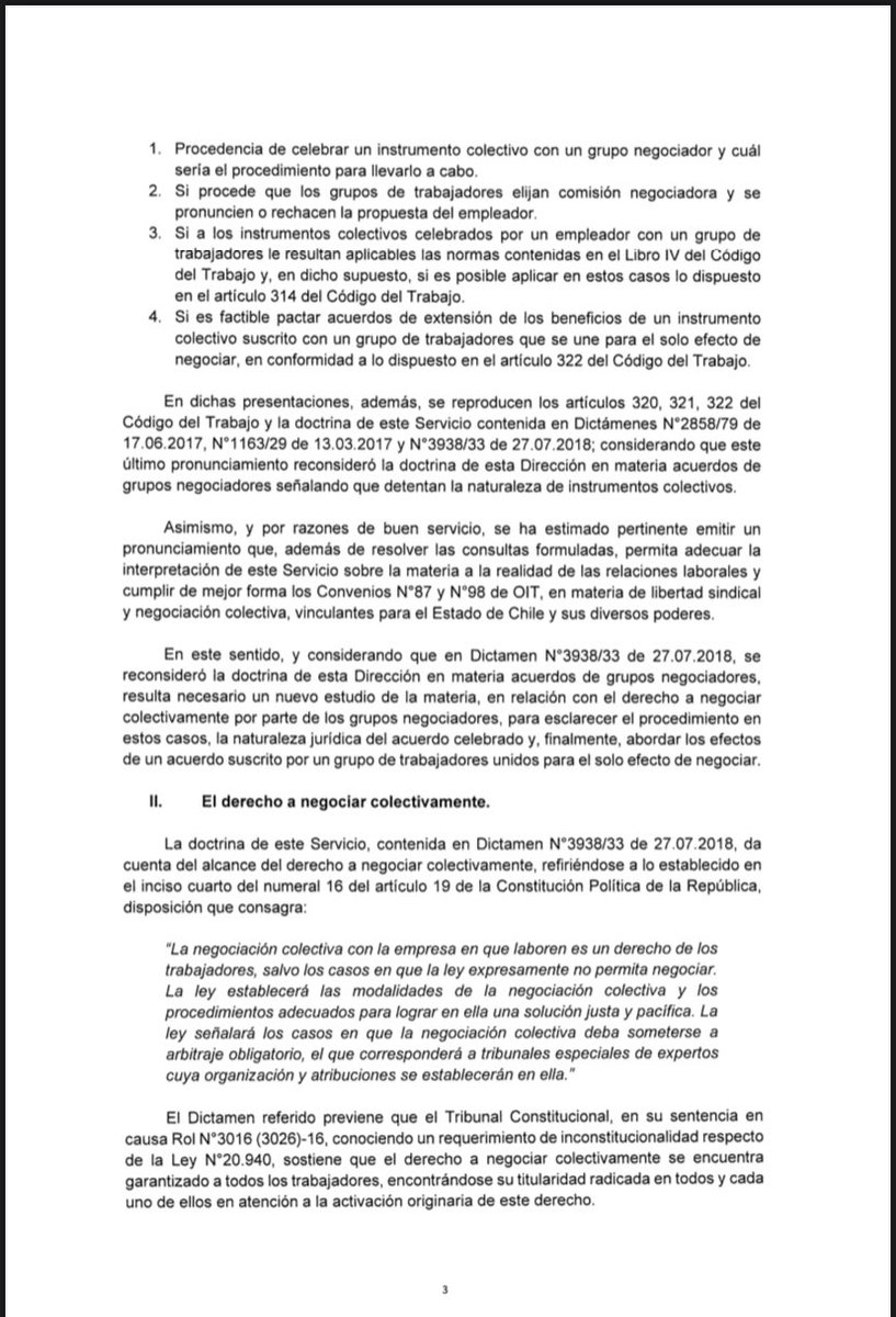 alvardominguez's tweet image. Adiós a los grupos negociadores. Dictamen 810-15, 19.5.2022. La Dirección del Trabajo salvando el barco