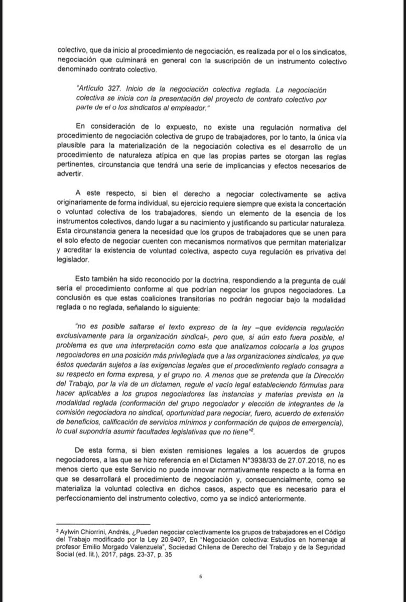 alvardominguez's tweet image. Adiós a los grupos negociadores. Dictamen 810-15, 19.5.2022. La Dirección del Trabajo salvando el barco