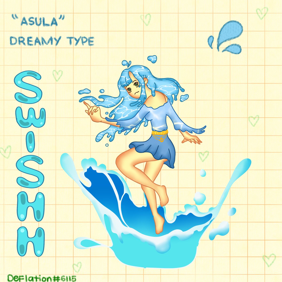 DeflationLad's tweet image. Made my own character named "Asula". She specializes in controlling water😊 Hope you guys will like my entry!
#DreamyFanArt @dreamy