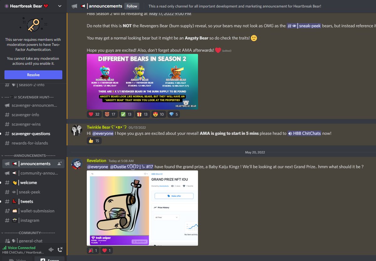 OMG???!!! I WON A BABY KAIJU FROM <a href="/Heartbreak_bear/">Heartbreak Bear</a> SCAVENGER HUNT!!! IM SO HAPPY!!! Best NFT community ever!!! Won many wl and now this NFT??? 🥲

discord.gg/kqyKRHTFen
Go mint your HBB now and send them to hunt awesome NFT and WLs now!!!!! Thank you <a href="/Revelation_SG/">Revelation_</a> <a href="/MINGSHUANG/">♔PRINCESS †</a>