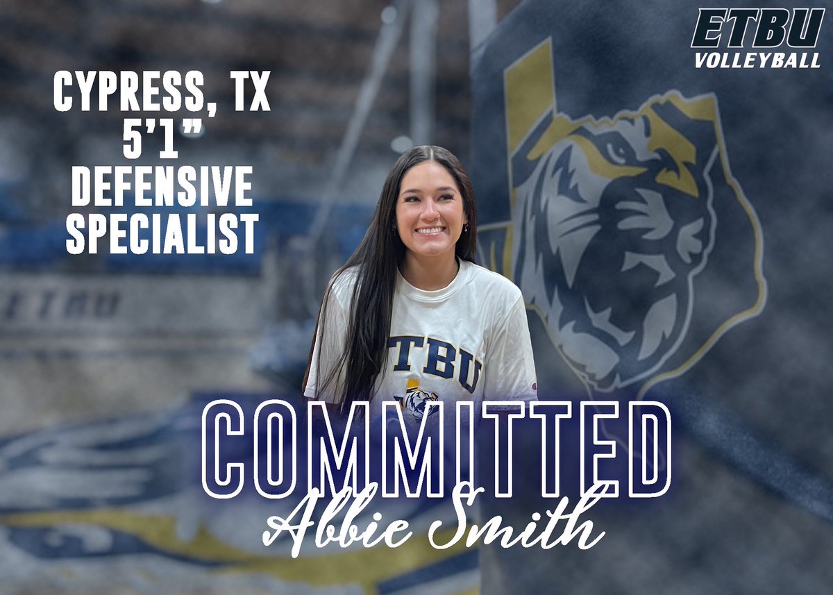 ETBU_Volleyball's tweet photo. Please join us in welcoming Abbie Smith to our ETBU family!! We are so excited for her to be on campus in the fall! π #YEAHBLUE https://t.co/v3MxvhrAbU