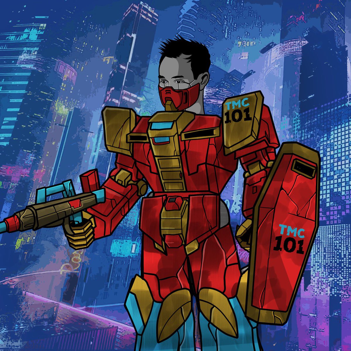 RealKingKhang's tweet photo. Guess who that is? 😂

This is a sample of what TMC NFT art will look like 🔥

Let me know if you like it or not ? https://t.co/MFXX9zm8bl