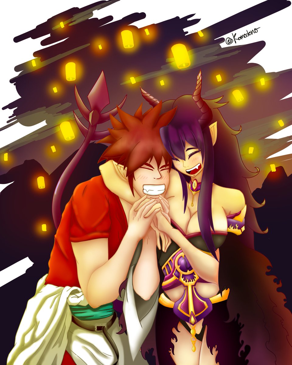 Komodono0's tweet photo. Thank you @AeSoulVT for commissioning me for this beautiful art piece! I had a blast drawing our OC's together and looking forward for more drawings together lol. 
#artcommissions #aesoulart #Silart #komoart #digitalart #ArtistOnTwitter #MyArt #artwork #commissionsopen https://t.co/sOPTVu70r9