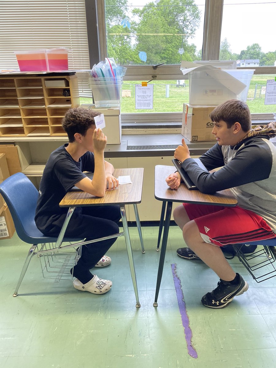 mrs_vindigni's tweet photo. A fun spin on vocabulary review by playing head’s up! Students hold a vocab term to their forehead &amp; their partner describes it to them! Can you guess the term? #makinglearningfun https://t.co/HwwVk6rbOp