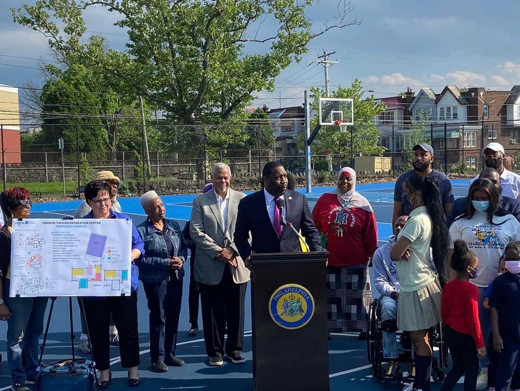 TonyWilliamsPA's tweet photo. I’m thankful for the incredible work we’ve been able to get done at the Francis J Myers Recreation Center in SW Philly!! This $4.5 million investment in quality facilities is to help reduce gun violence and empower a new generation of leaders. Our community work will never stop. https://t.co/oLH4x8hHa4