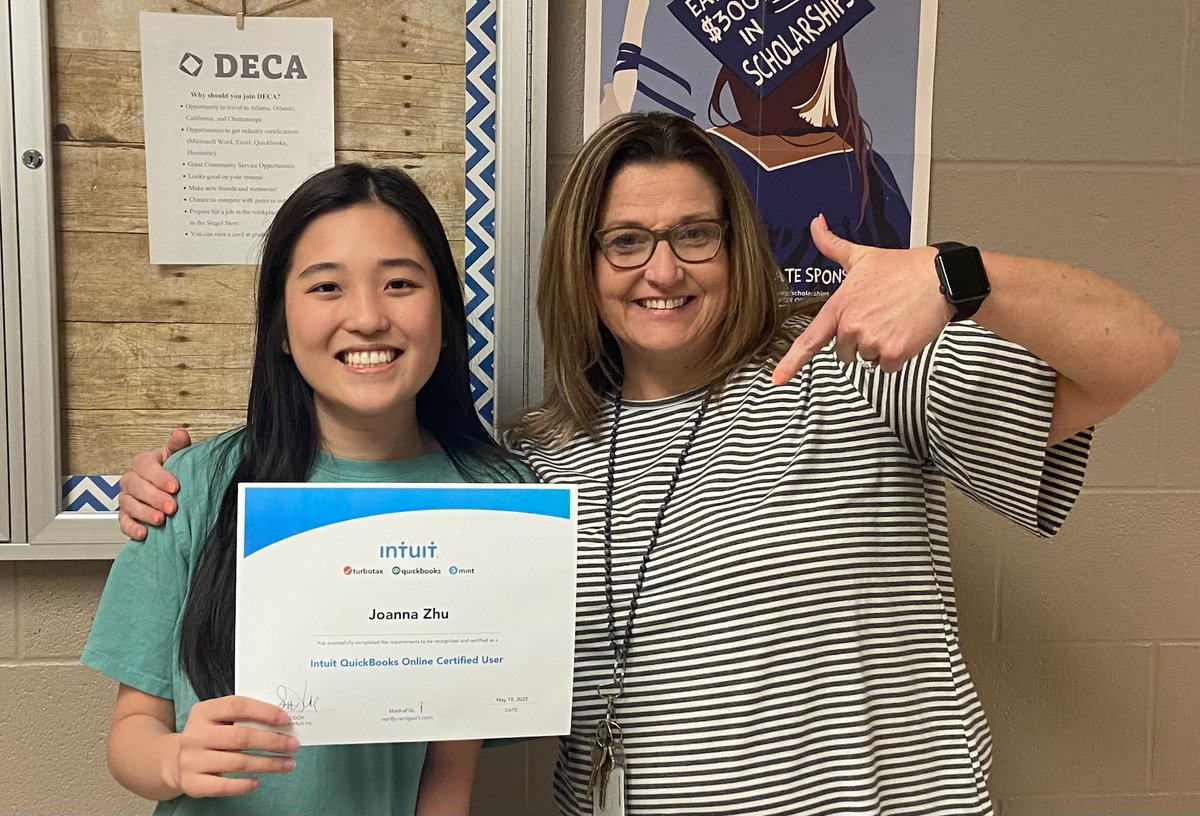 Congrats to our Accounting 2 students Hannah and Joanna. Certified Intuit QuickBooks. <a href="/SiegelHighStars/">Siegel High School</a> <a href="/RuCoCTE/">RuCo CTE</a> <a href="/CteSiegel/">Siegel Career and Technical Education</a>