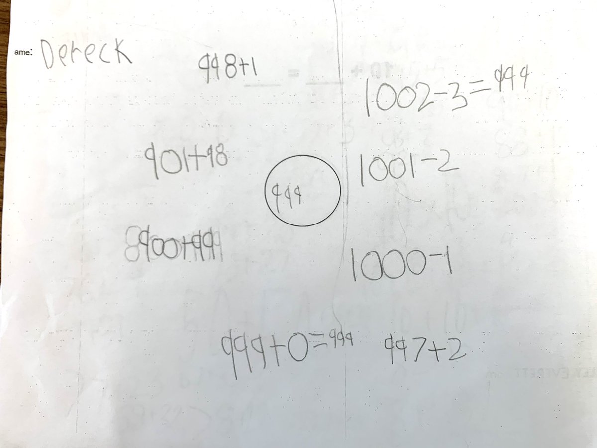 sueh_k's tweet image. Today’s warm up began with a “choose your own number” ways to make. 🤯 these first grade Ms are 🔥and still doing rad things! @BerkeleyEverett the last one reminds me of the one you shared yesterday, can you follow their thinking? #cgi #firstgrademath