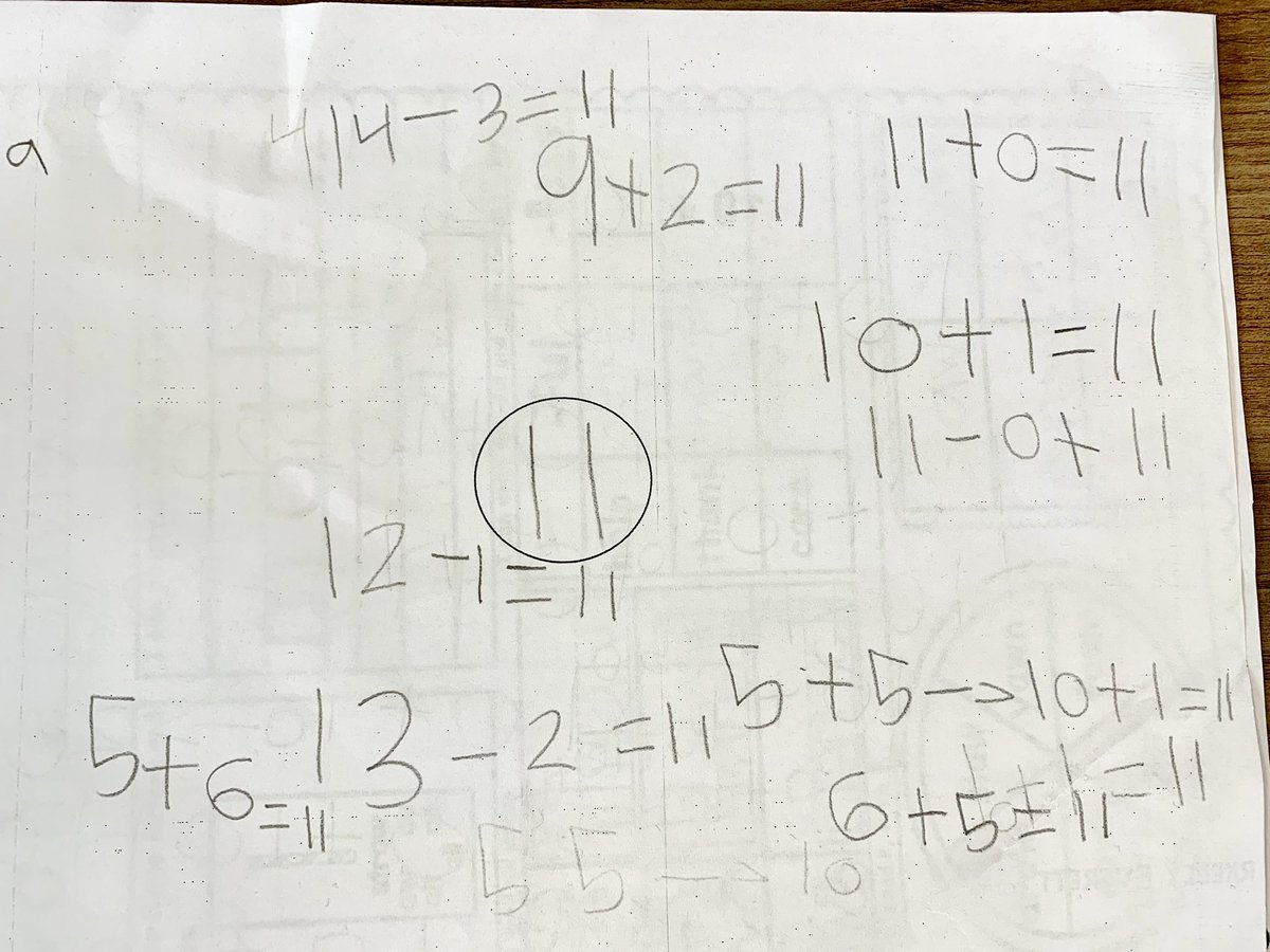 sueh_k's tweet image. Today’s warm up began with a “choose your own number” ways to make. 🤯 these first grade Ms are 🔥and still doing rad things! @BerkeleyEverett the last one reminds me of the one you shared yesterday, can you follow their thinking? #cgi #firstgrademath
