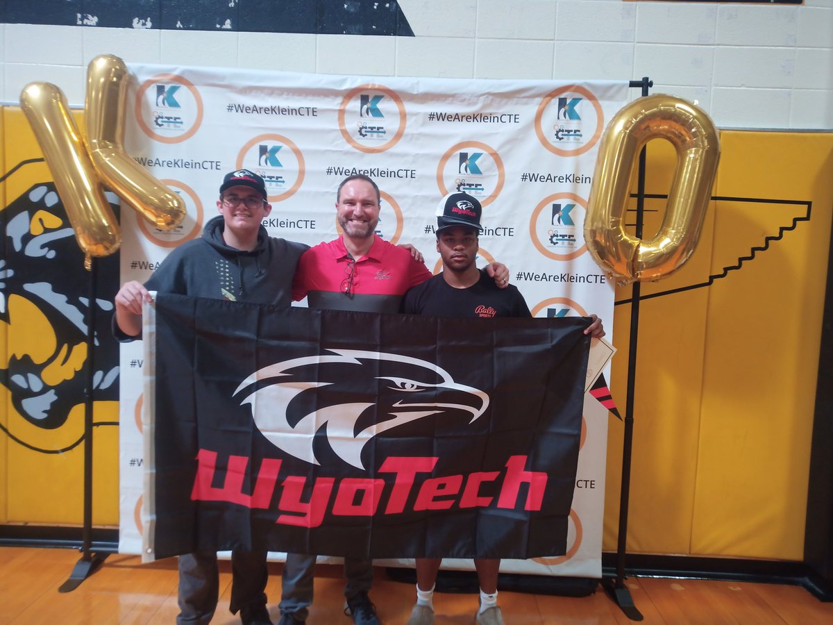 k_gaas's tweet photo. After one of the toughest school years, there is a silver lining. Today I had 3 of my students attend our first CTE signing day. These 3 young men have chosen to attend trade schools after graduation. One to Universal Technical Institute (UTI) and two to WyoTech. https://t.co/LmNb8L1tl0