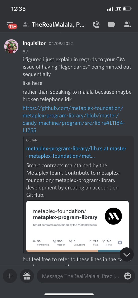 AimeSolana's tweet image. People need to understand this guy is making up his own narrative. No one planned for the rares to get pushed to the end of the CM. When it was brought to my attention I immediately got in touch with other devs to figure out the issue. Here are screenshots from our end.