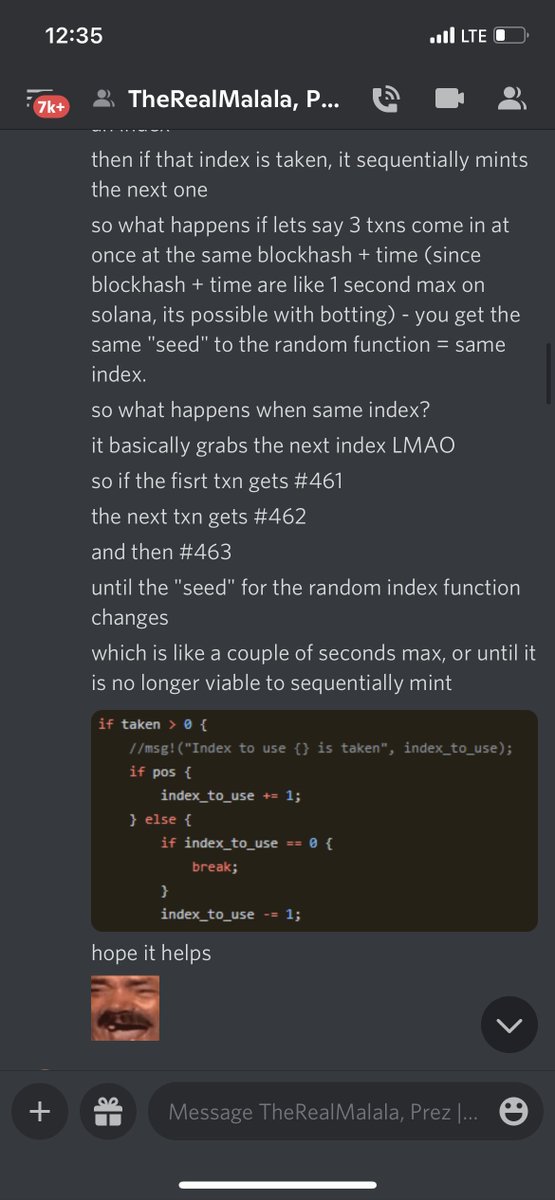 AimeSolana's tweet image. People need to understand this guy is making up his own narrative. No one planned for the rares to get pushed to the end of the CM. When it was brought to my attention I immediately got in touch with other devs to figure out the issue. Here are screenshots from our end.