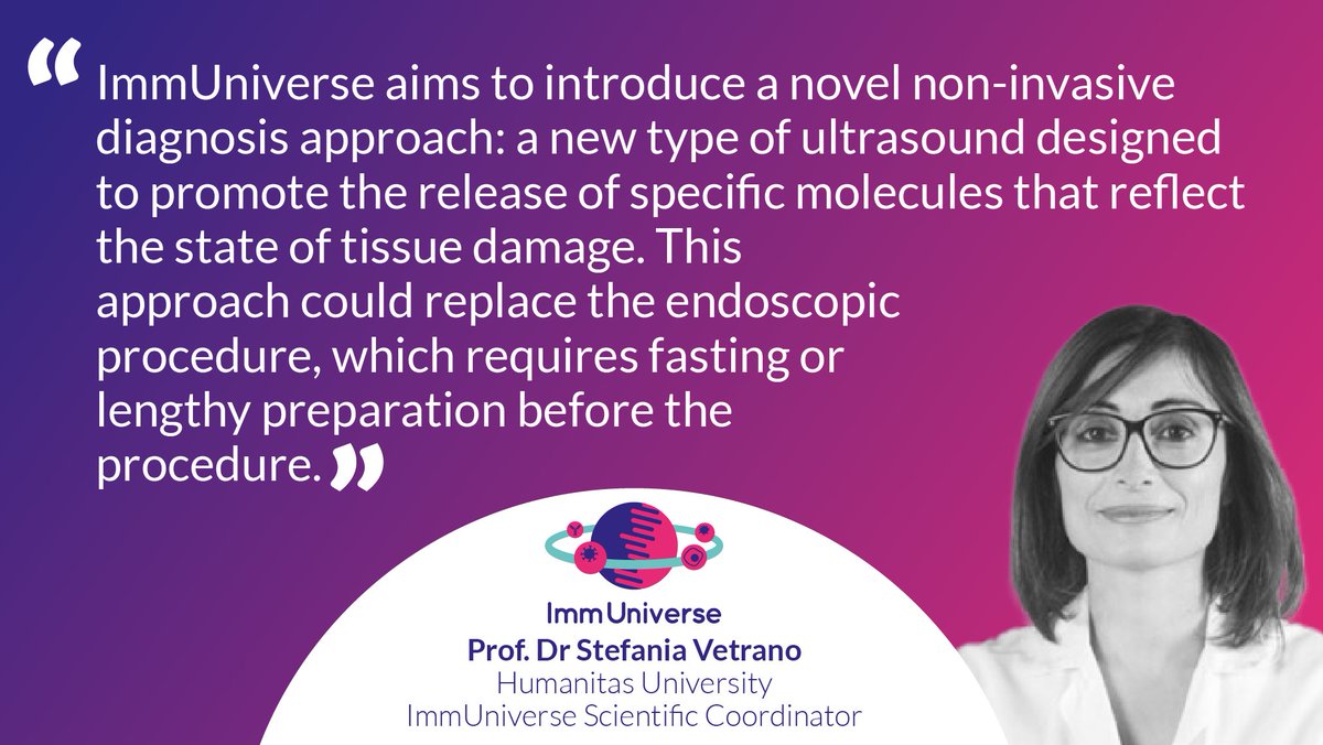 It's the ##worldibdday2022. It is a pleasure to share the words of my boss Stefania vetrano, scientific coordinator of the <a href="/ImmUniverse_EU/">ImmUniverse</a> project and professor of <a href="/HUNIMED/">Humanitas University</a>.  So proud to be part of this project! 
#IMI_JU
#innovation 
#investEUresearch
#EUfunded
#H2020