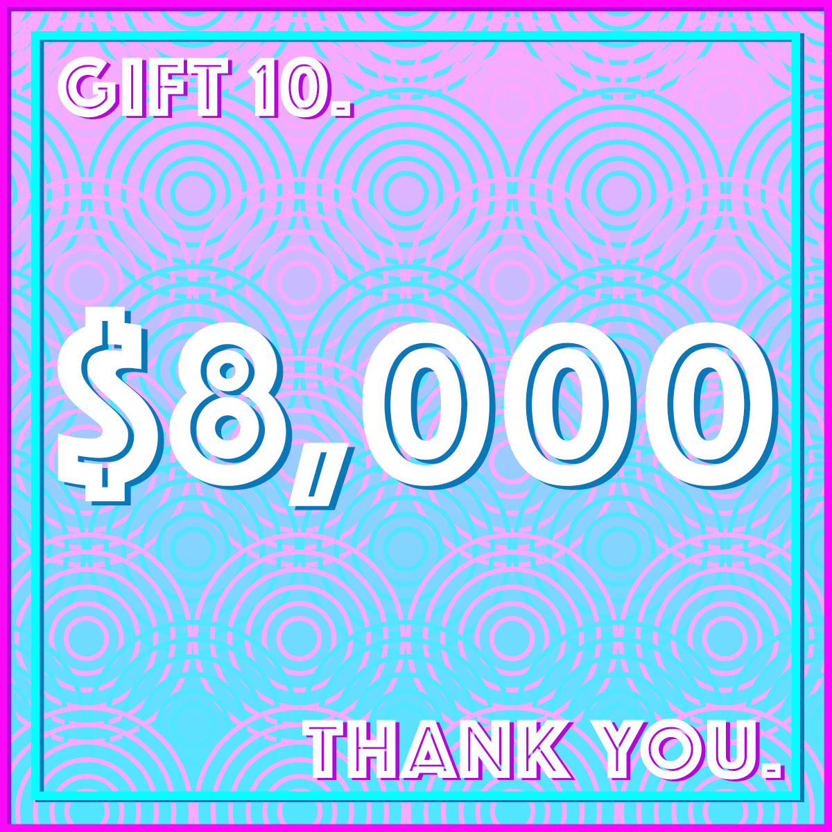 Thank you for the generosity you showed during our Gift10 campaign. Throughout April we raised $8,000 to be split up between our previous grant recipients in both TX &amp; FL @jasmynjax @zebra_coalition @coastalbendpridecenter as they continue to inspire and lift up LGBTQ+ youth!