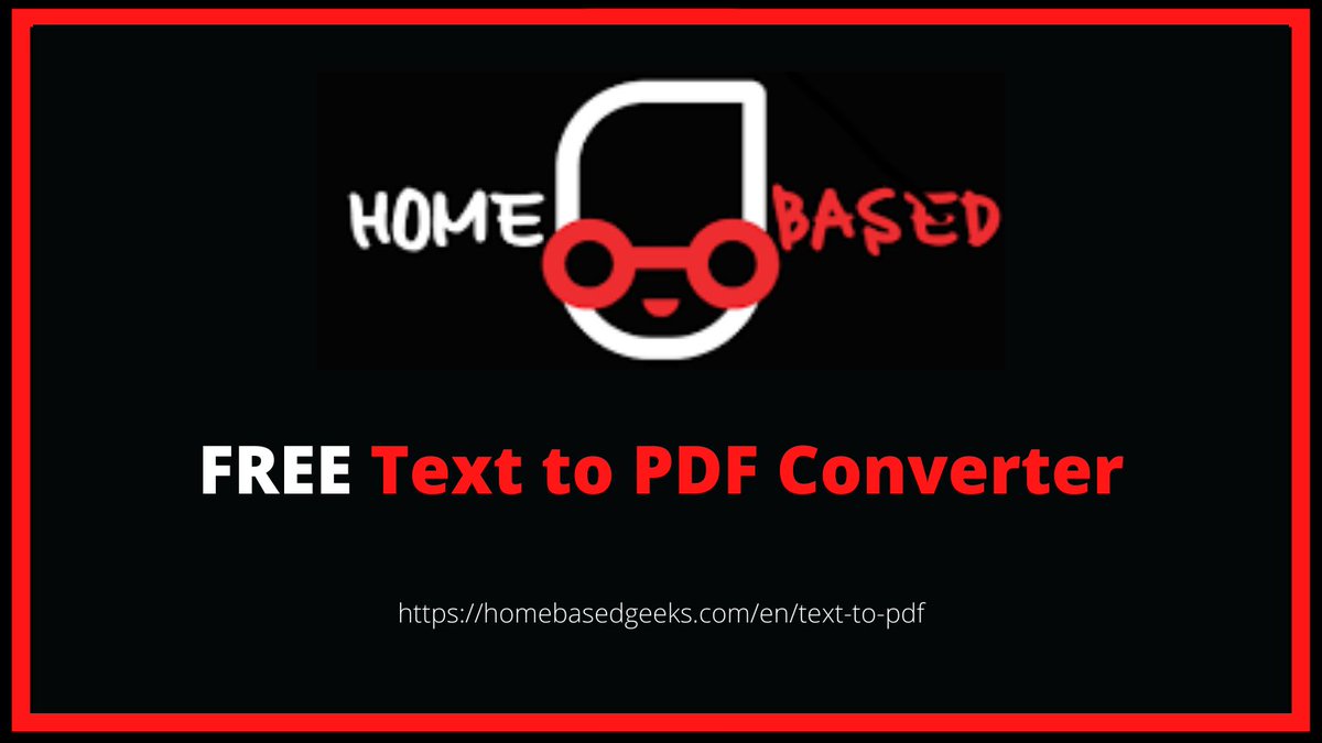 HomeBasedGeeks's tweet image. The Text to PDF Converter is a handy application that allows you to convert text files into PDF files.

#TexttoPDF #TexttoPDFConverter