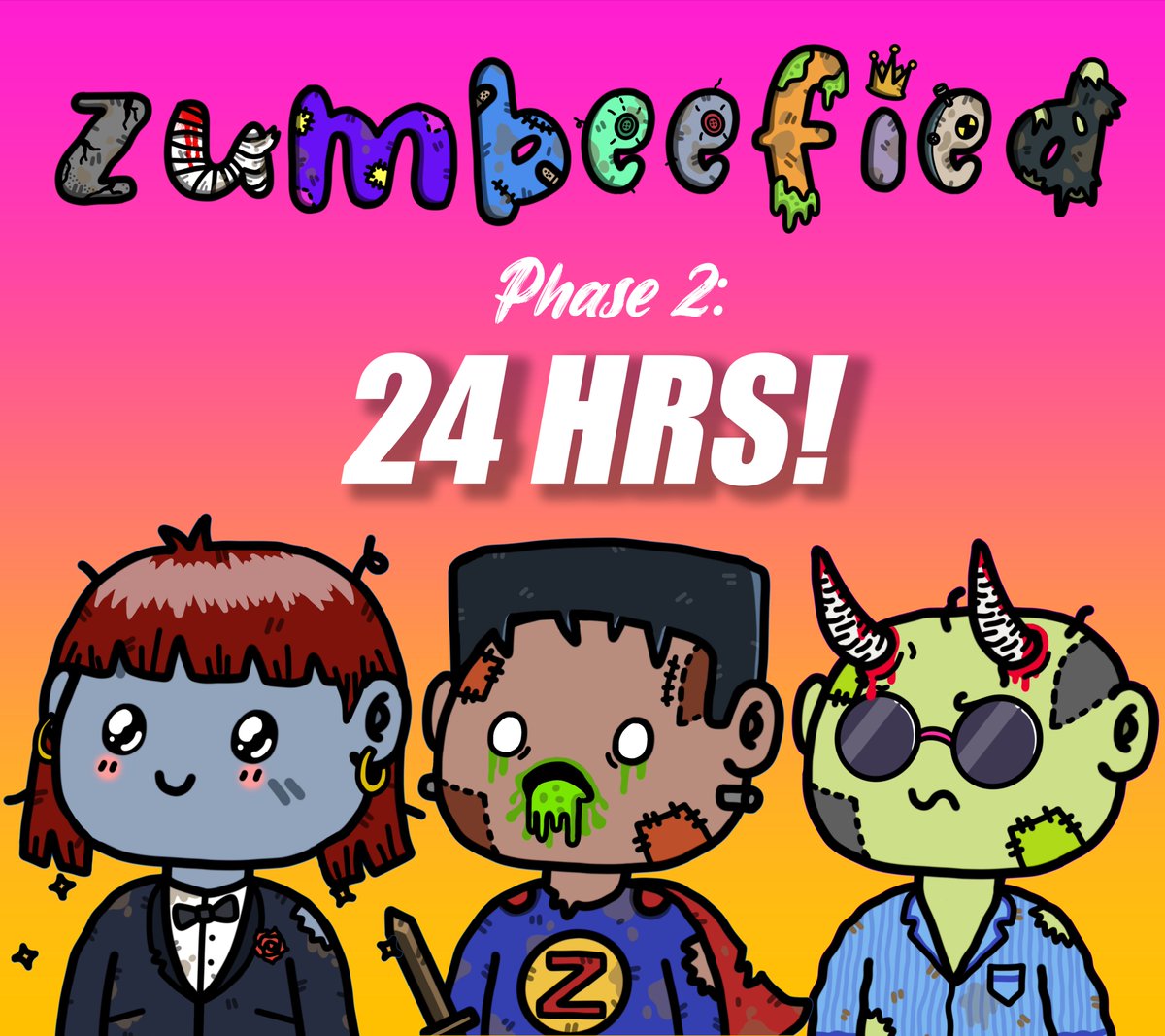 zumbeefied's tweet photo. 🧟 It's happening soon! Zumbees are running everywhere! 🧟Zumbeefied NFT: Phase 2 is launching in 24 hours! (8PM PDT) + details here! 🧵

https://t.co/eM7VmusoEX

#artist #digitalart #digitaldrawing #eth #NFT  #nftart #nftcollector #nftcommunity #nftartist #NFTdrop  #opensea https://t.co/XVQvgh09ip