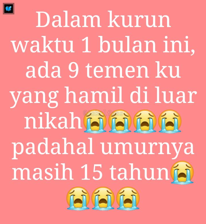 Askrlfess's tweet photo. [askrl] Sender suka sedih mikir mental mereka ky gimana skrg 
😭😭😭 https://t.co/lFDYMBI4K2