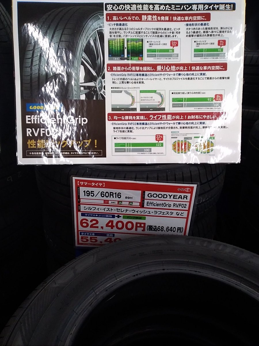 taiyaichiba1005's tweet photo. #日産 #セレナ 適合サイズ(195/60R16)のオススメの #ミニバン専用 タイヤ御座います(^-^)/
走破性が高く、更に乗り心地性能まで進化した #グッドイヤー の #RVF02 は、絶賛オススメです😁 https://t.co/sEr5Vw0lj2
