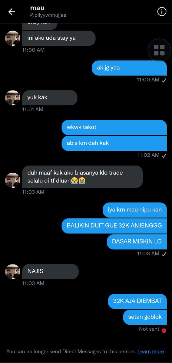 hatihati ya kalian sm nih org apalagi kalau mau cv atau wtt. besok2 dicek dlu gtc nya jgn langsung tf apalagi kalau cuma barcode
#zonauang #zonaba #zonabu