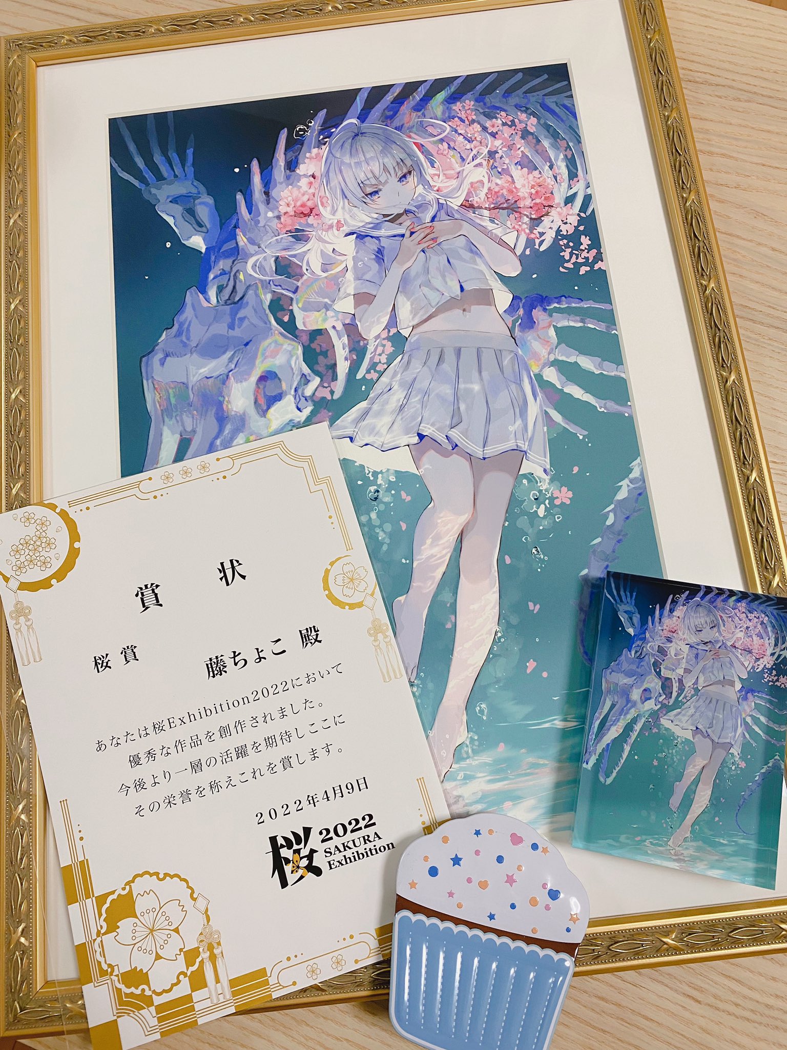 藤ちょこ アクリルアート 限定生産】藤ちょこ個展開催記念！ 藤ちょこ“直筆サイン入り