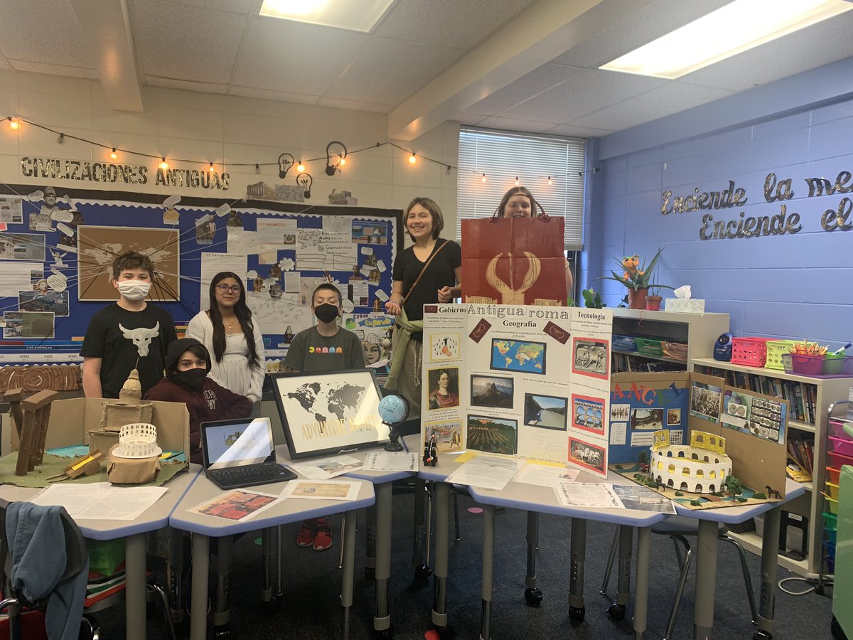 warnermactoros's tweet photo. Civilizaciones Antiguas EXPO 2022!! What a day! Showing off a year of INCREDIBLE student work in sixth grade. #fuerzamac https://t.co/bDXQxyVymK