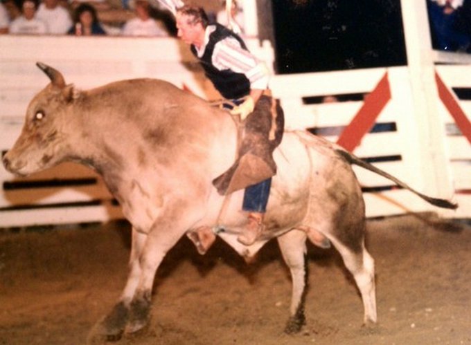 1 pic. 60 year old bull riding buddy SEE HIS NUDES on his page at https://t.co/uDvNgxouOP  --  #bullriding