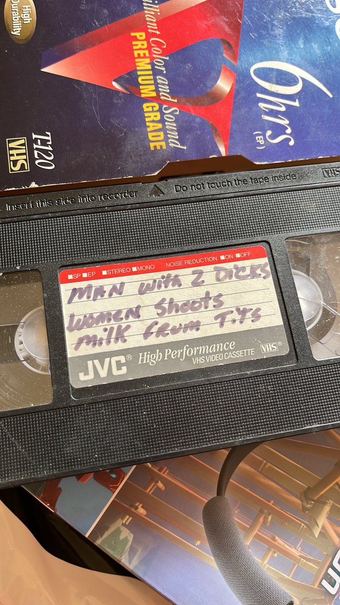 vcrlife's tweet photo. just a wholesome find at the vintage shop next to some children's VHS https://t.co/JqlrDqjOdR