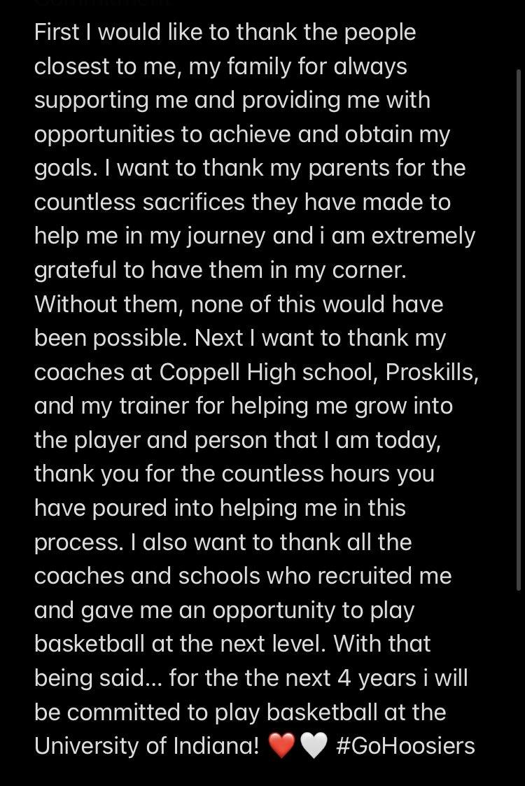 juleslamendola's tweet photo. 1000% committed! ❤️🤍 #GoHoosiers 
@CowgirlsBball @Proskills17u @IndianaWBB @ProSkillsGBB https://t.co/otJHn3oFUL