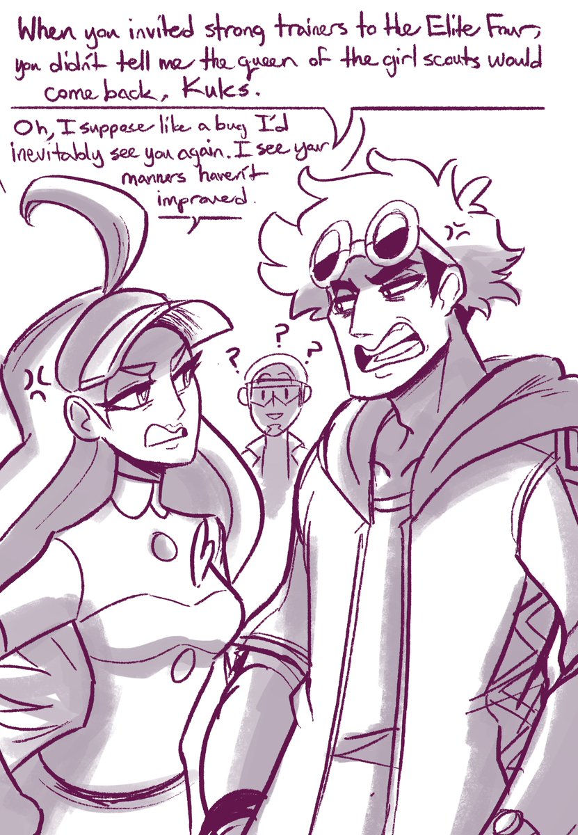 Remember that time I thought Guzma and Kahili would make for an interesting pair? Childhood rivals alongside Kukui who grew up vastly different from each other. Also squat squad. 