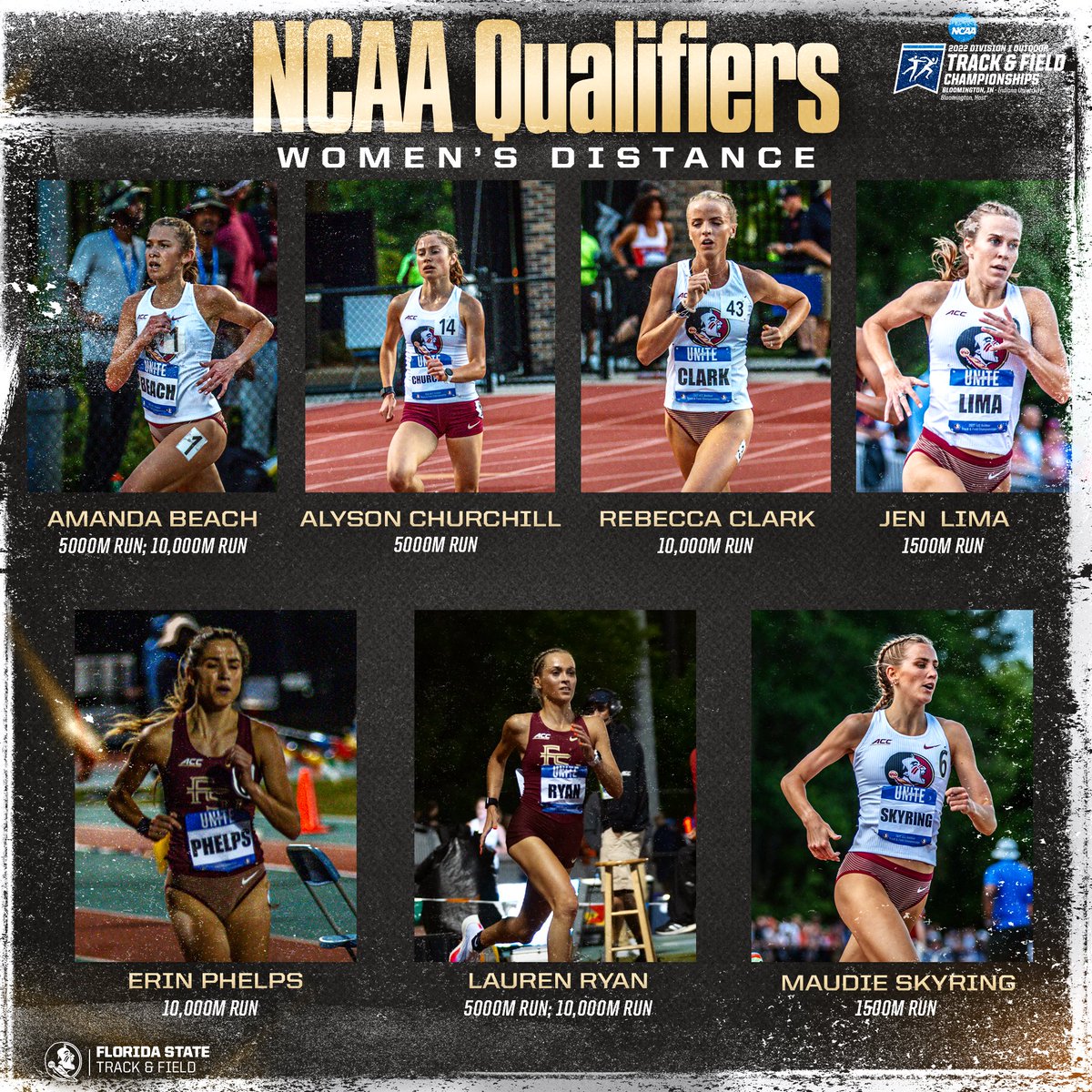 The women's distance crew is back and healthy and 7⃣ of them are heading to Bloomington🍢

#OneTribe