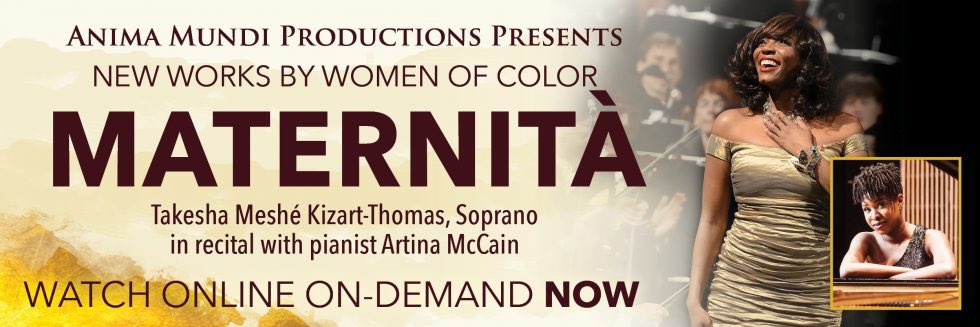 “Maternità” is a unique new recital featuring soprano <a href="/TMKizart/">Takesha Meshé Kizart</a> and pianist Artina McCain and celebrating new works we commissioned by BIPOC women composers. Now streaming on demand on the <a href="/watchonairis/">AÏRIS</a> platform:

watchonairis.io/event/maternita