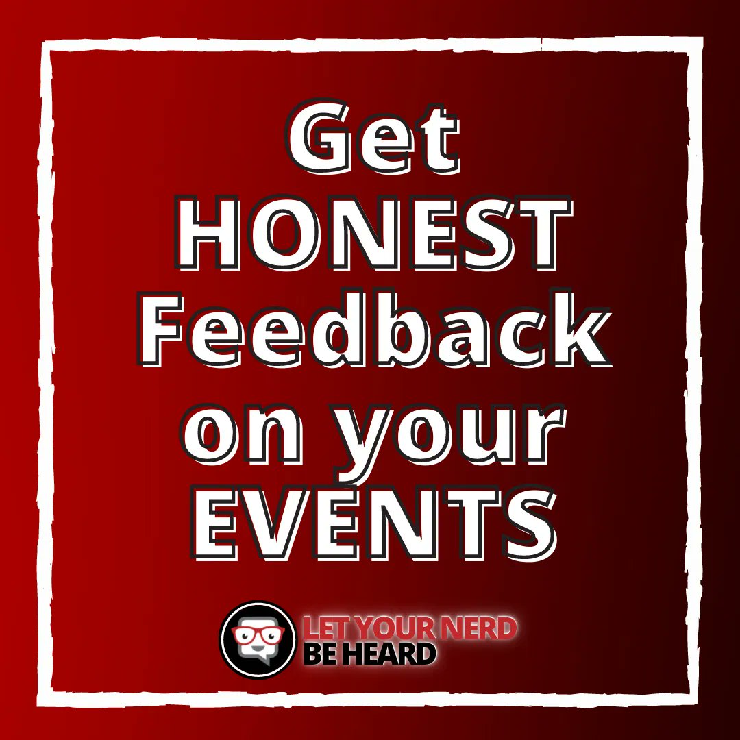 nerdbeheard's tweet image. The only way to improve your events is to get honest feedback on them. Send a post-event survey to all attendees, presenters, and sponsors.

#JustinJames  #VirtualEventTech  #VirtualEvents  #EventSurveys