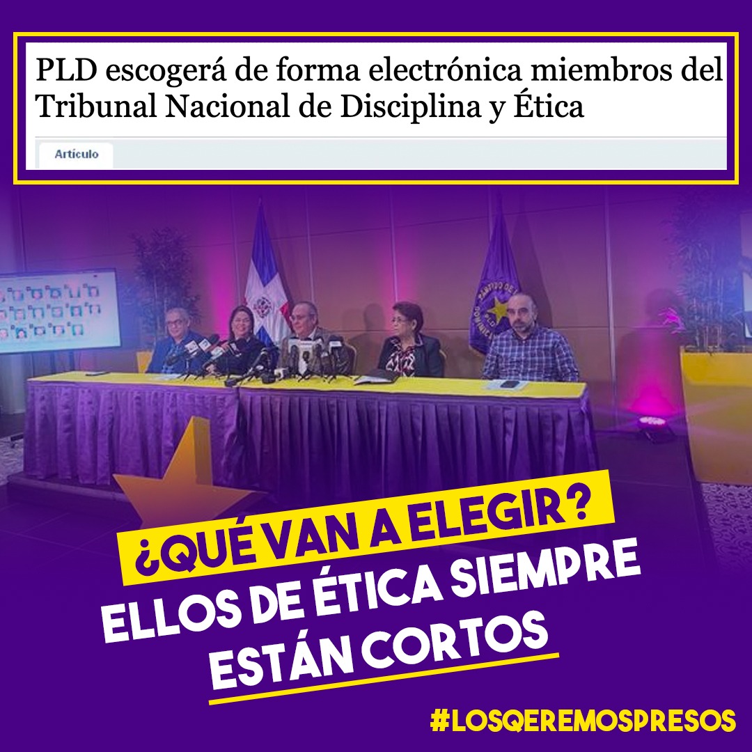 LosPresosrd's tweet photo. Pues no les ha ido muy bien con la ética, mejor que no elijan nada 😆 #losqueremospresos https://t.co/URRUok5057