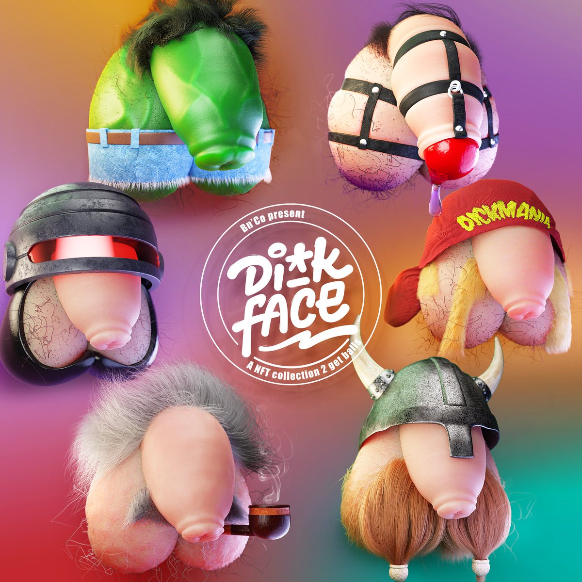 BnCo_nft's tweet photo. @MoodyOwlNFT I present you #DickFace
A #NFTCollection to get balls &amp; fun
#rarible | #PolygonNFT | 0.03 #ETH 
👉 https://t.co/ZLoAuFyMo9 https://t.co/Pwv5mKt3zt