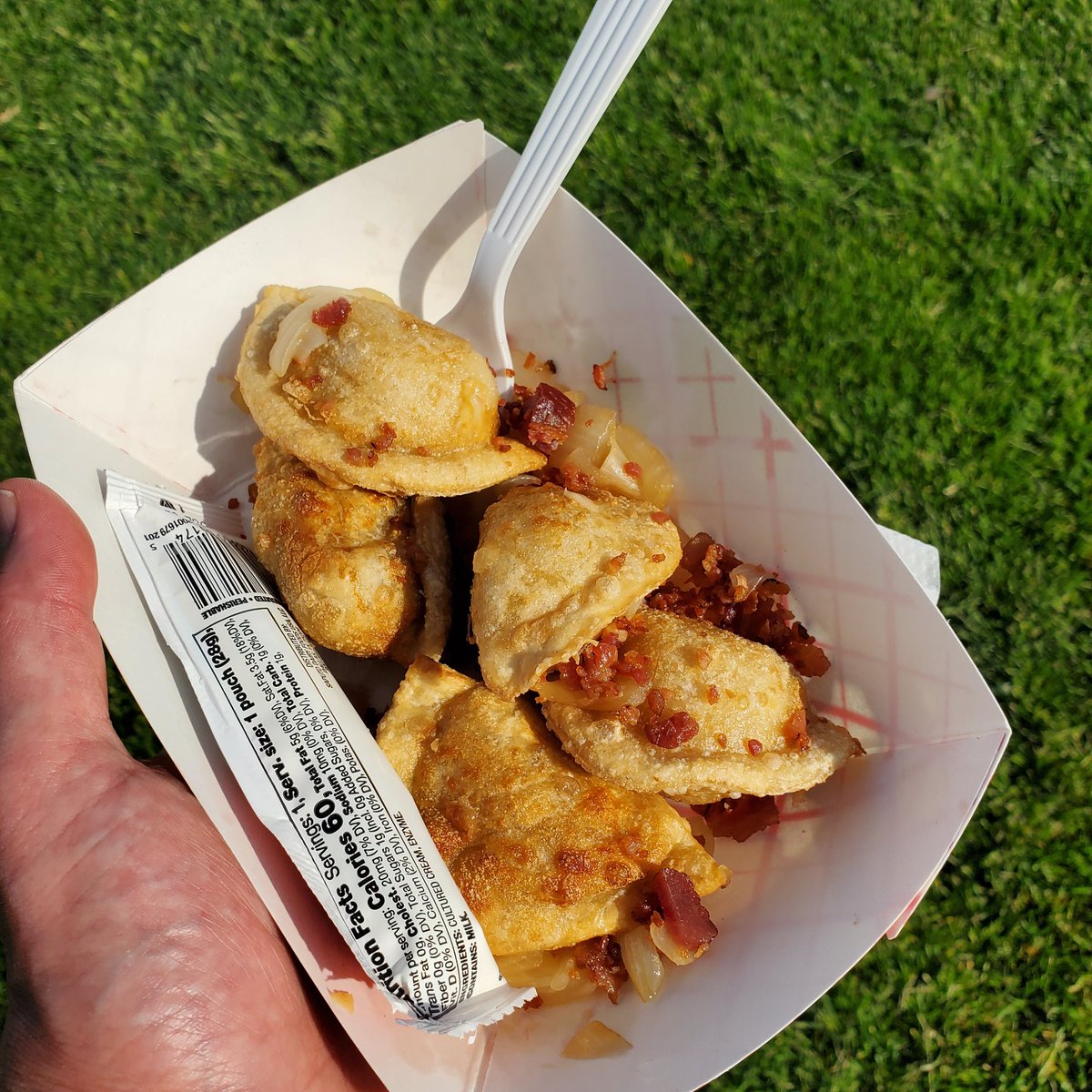 JimNowak11's tweet photo. Happiness is an order of fresh pierogi! #onephs #outdoormovienight https://t.co/SSpoxuVWw7