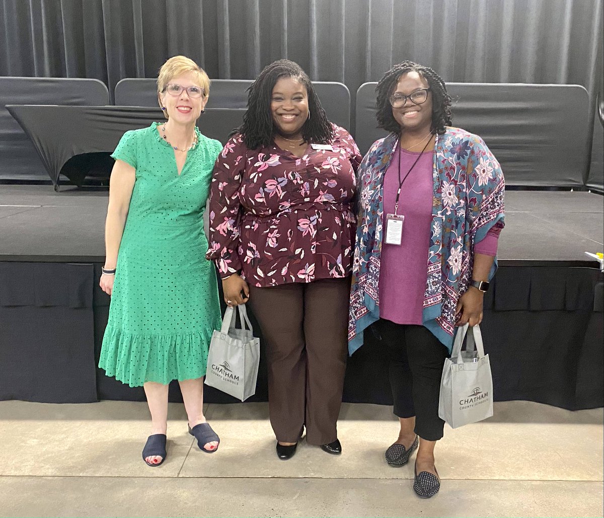ChathamCoSch's tweet photo. This afternoon we recognized and celebrated our Beginning Teachers! We couldn't be prouder of them! We were also honored to have North Carolina's 2021 Teacher of the Year, Eugenia Floyd, address our teachers and district leaders. #onechatham https://t.co/f6Cf54onyk