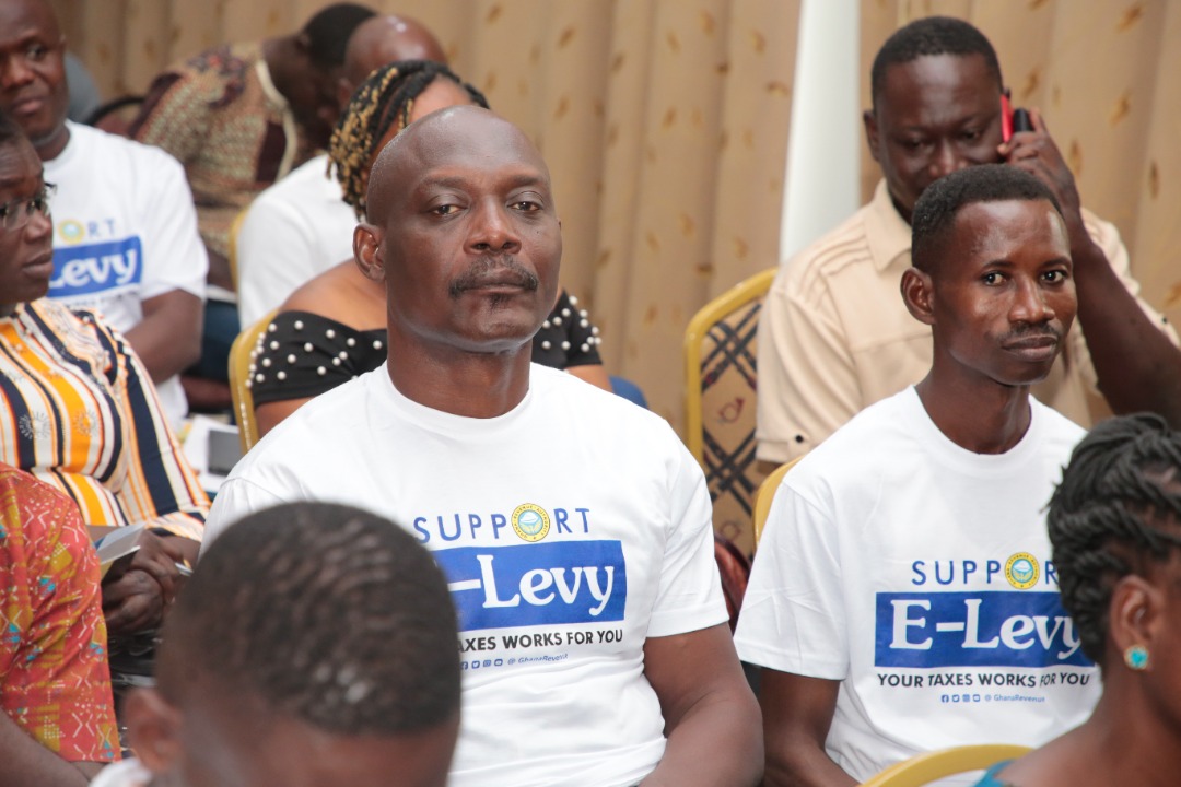 MoF_Ghana's tweet photo. Ministry of Finance and GRA hold a day's sensitization workshop on E-Levy for Information Services Department staff across the country.
Time to support the Electronic Transfer levy is now.
#SupportELevy
#YourTaxesAtWork
#GhanaBeyondAid https://t.co/3cif8MBGoZ