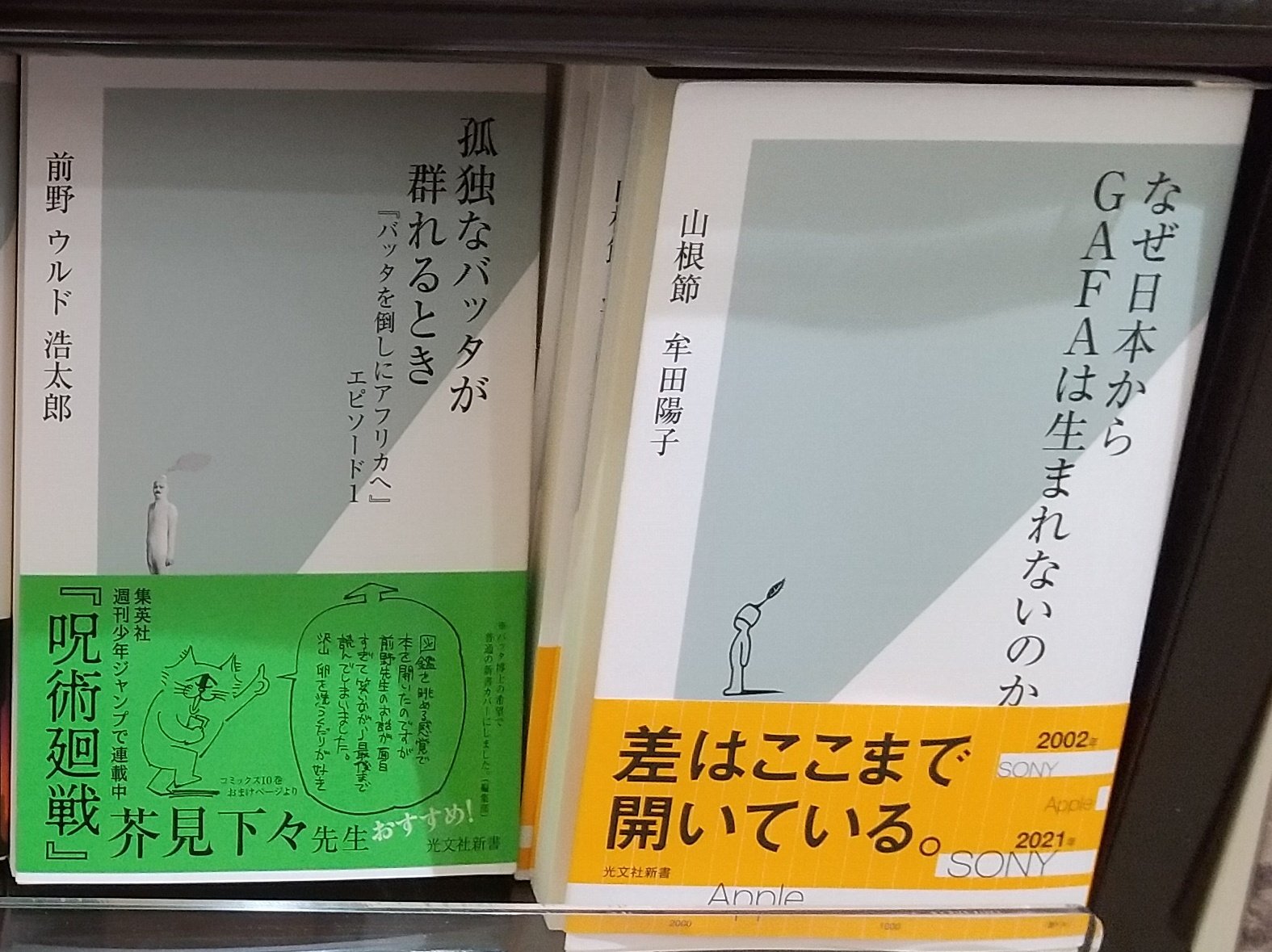 くまざわ書店 エスパル仙台店 光文社新書 孤独なバッタが群れるとき バッタを倒しにアフリカへ エピソード1 前野ウルド浩太郎 なぜ日本からgafaは生まれないのか 山根節 牟田陽子 T Co Aiwuzwhg71 Twitter くまざわ書店 エスパル仙台店 光文社新書 孤独なバッタが群れるとき バッタを倒しにアフリカへ エピソード1 前野ウルド浩太郎 なぜ日本からgafaは生まれないのか 山根節 牟田陽子 T Co Aiwuzwhg71 Twitter