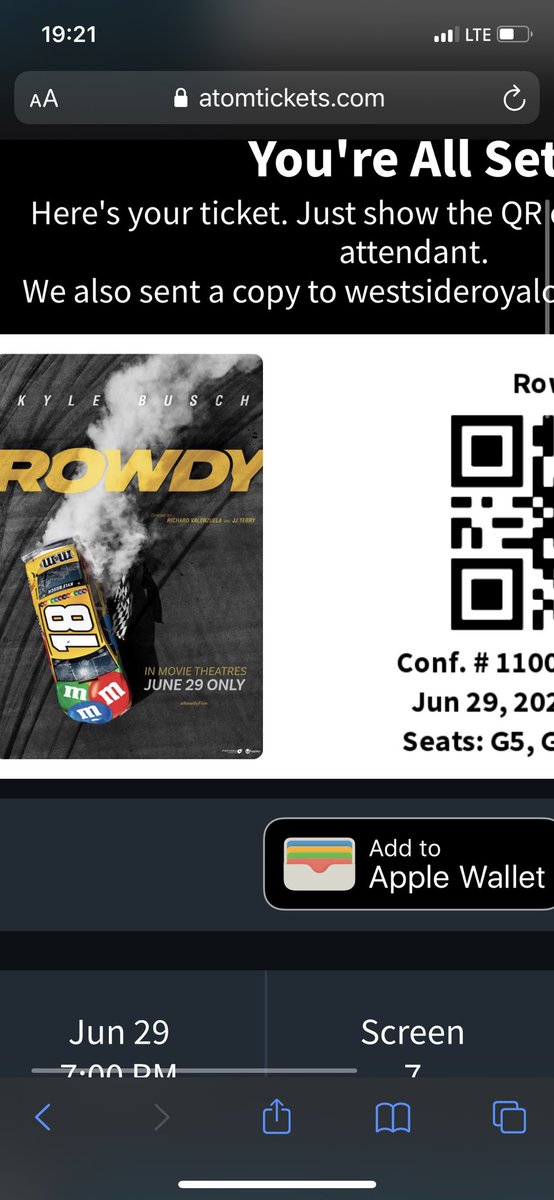 SugarShane79's tweet photo. @KyleBusch @SamanthaBusch got my tickets to #Rowdy on June 29th. Excited to see #KFB #ForgetTheHaters #WelcomeToTheKyleBuschShow https://t.co/0cylurAWQR