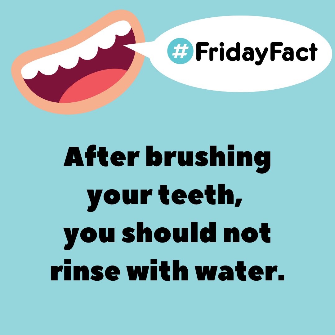 qldhealth's tweet image. Do you rinse your mouth with water after brushing your teeth? STOP! ✋

Leaving a little toothpaste in your mouth after spitting gives it more time to strengthen and protect your teeth. 💪

For more tips on correct brushing, ask your dentist! 🪥

#FridayFact @AUS_Dental